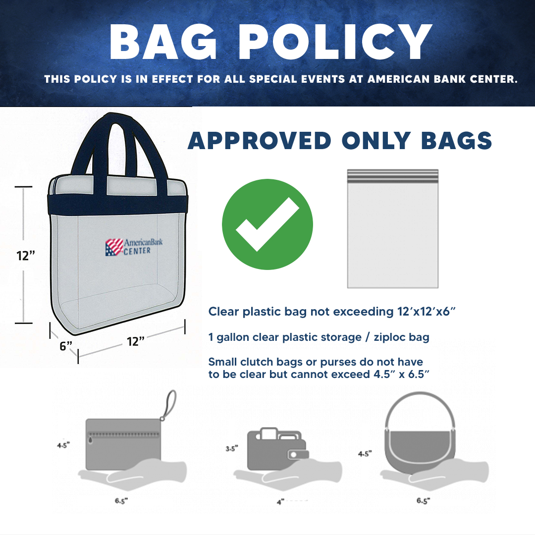 clear bag policy sign